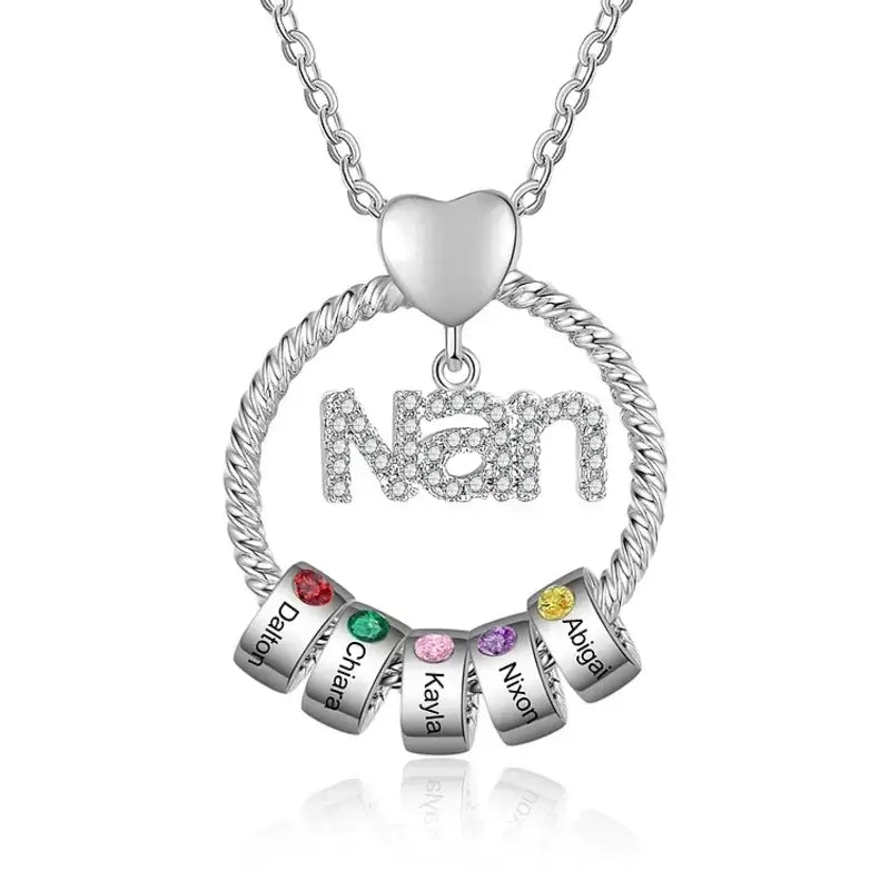 Personalized Necklace for Nan, Personalized Nan Birthstone Necklace, Personalized Jewelry for Nan