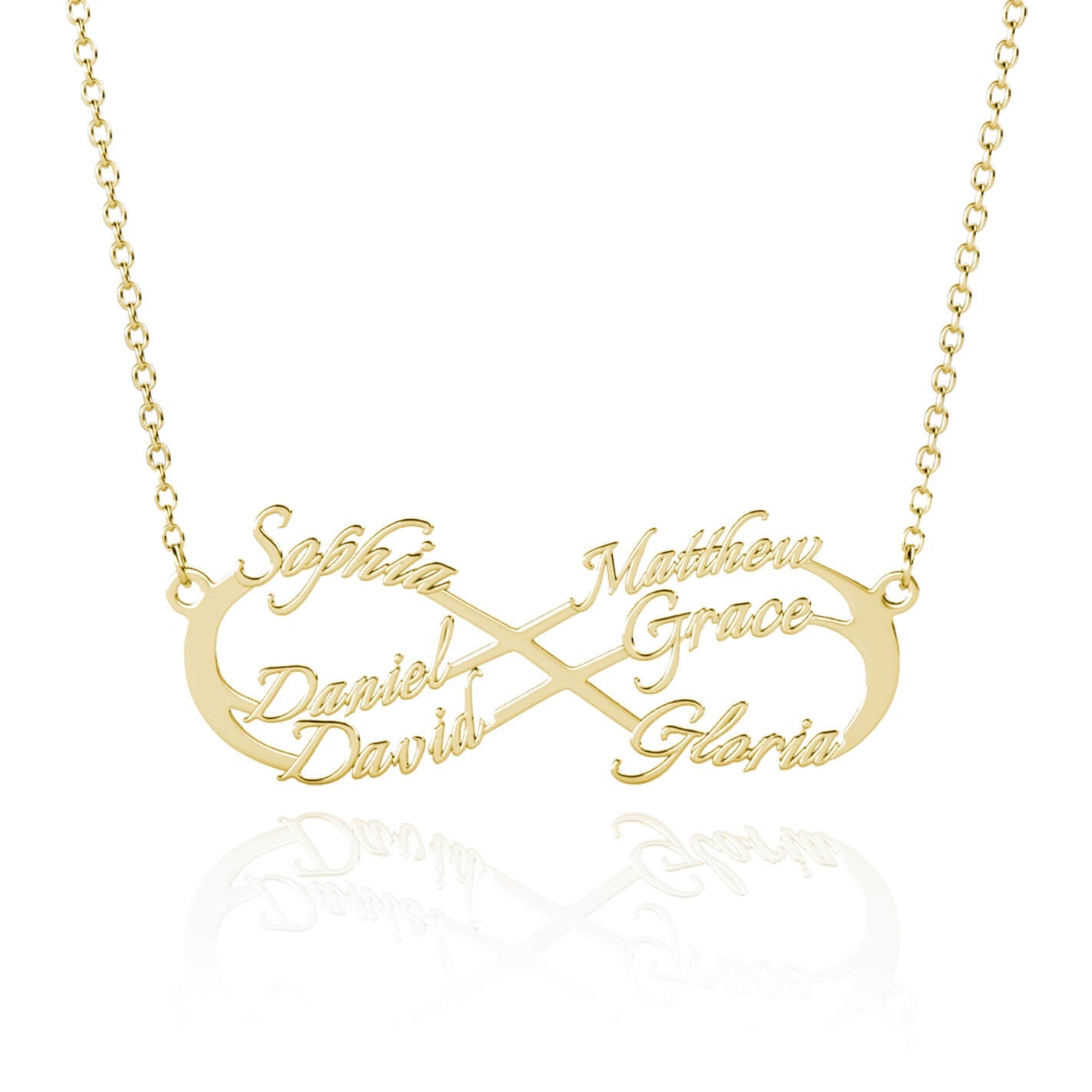 Infinity 6 Name Necklace
