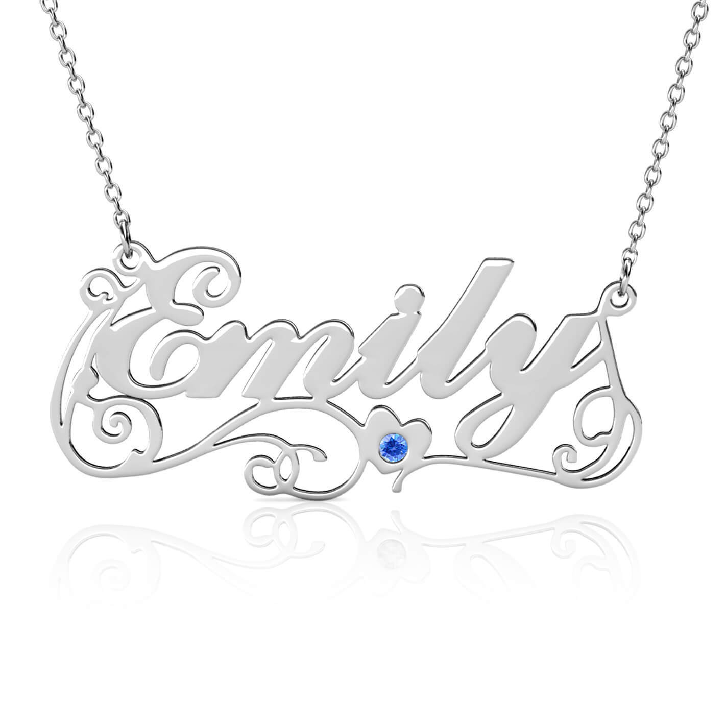 Personalised Birthstone Name Necklace