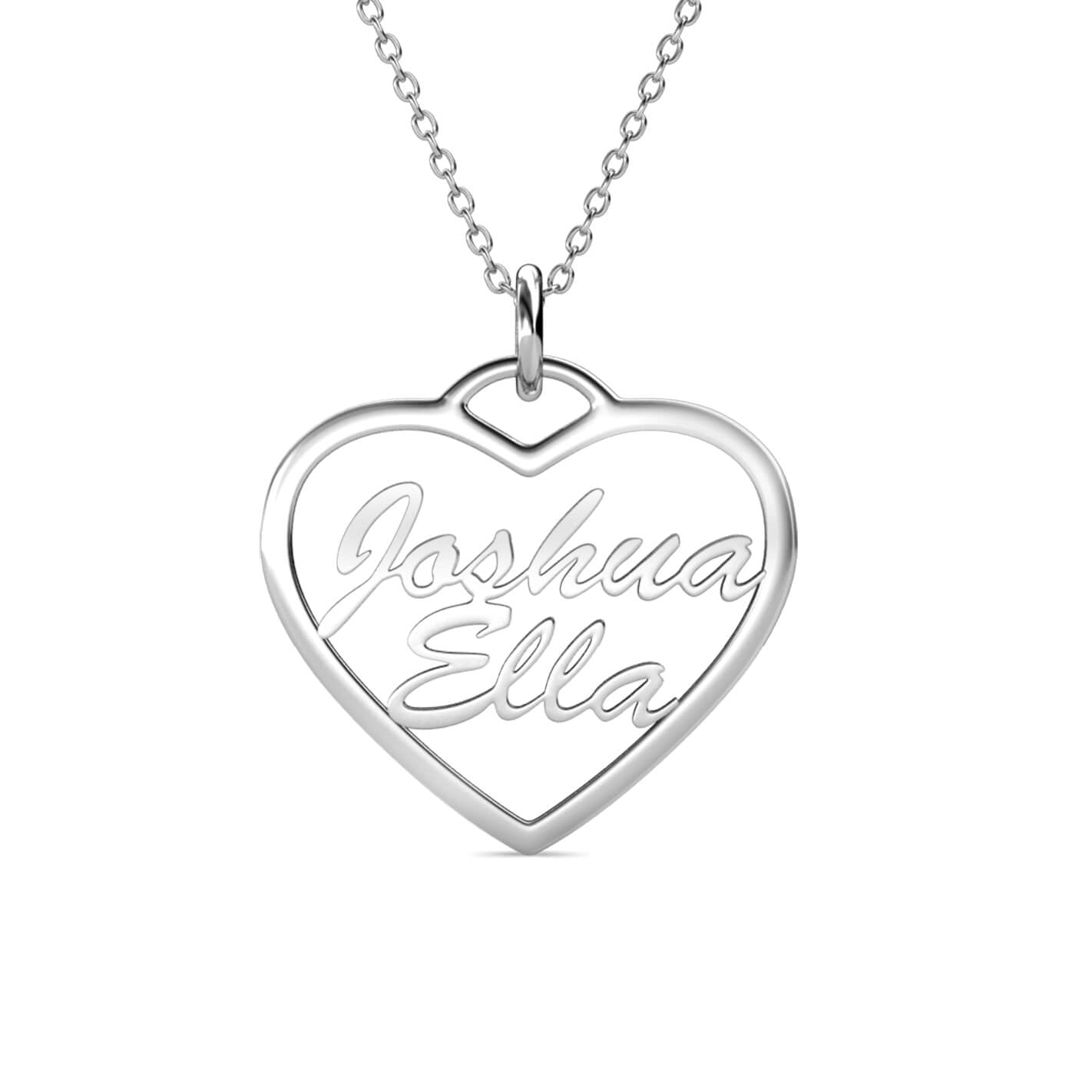 Heart 2 Name Necklace