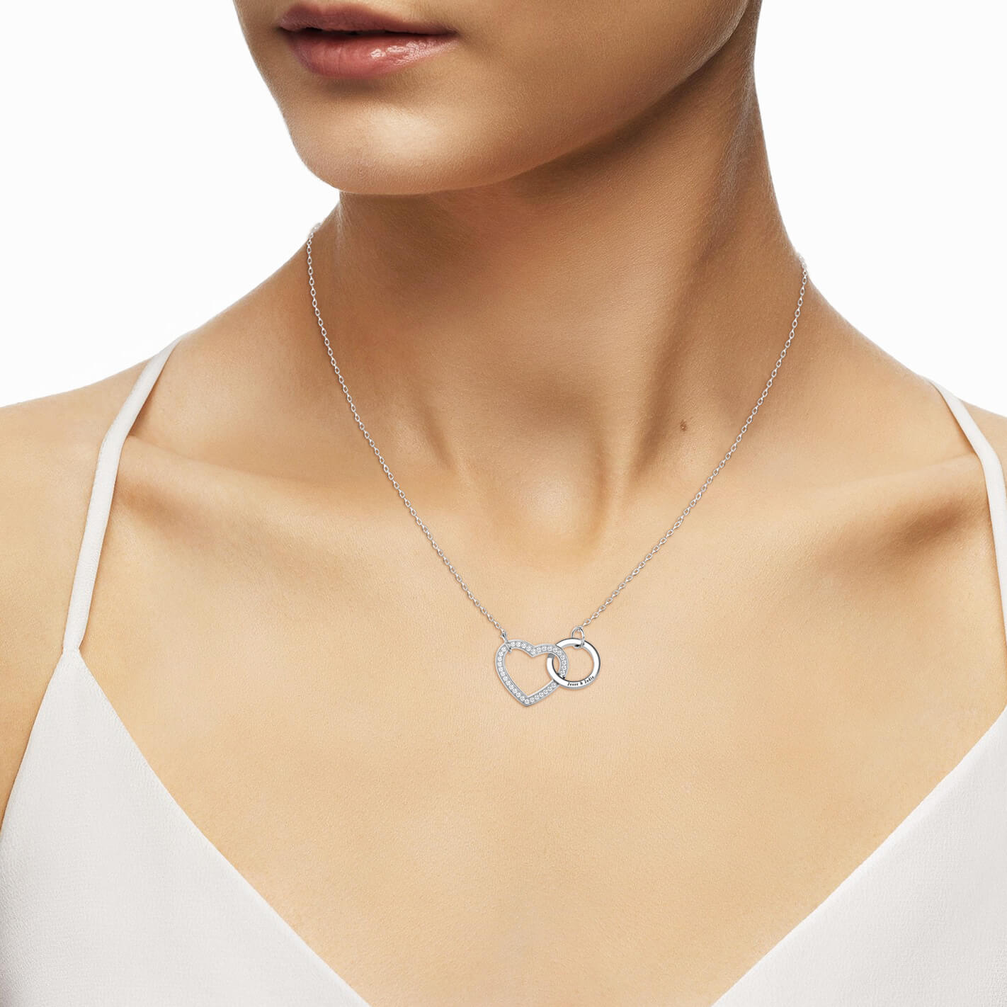 Engraved Interlocking Necklace
